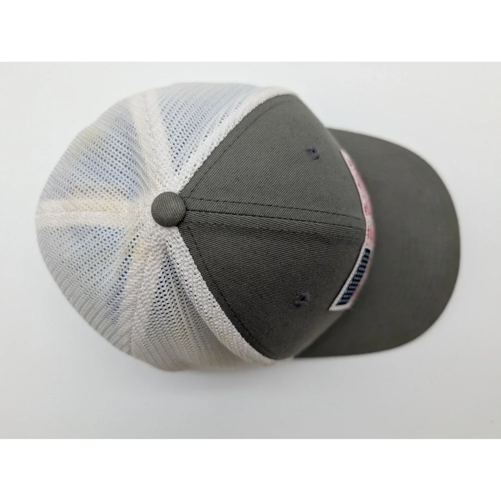 Columbia PFG Fish Flag Mesh Trucker Hat Grey White Flexfit L/XL Hat